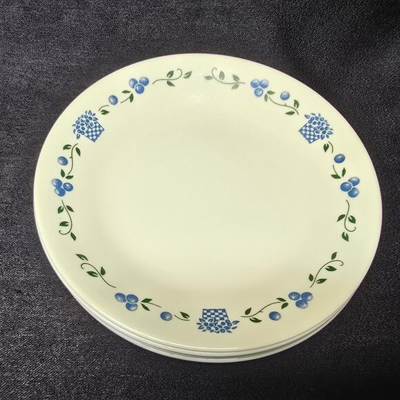Corelle Blueberry Bouquet Bread & Butter Dessert Plates Set of 6 - Picture 4 of 7